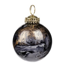 Glass marble ball black 7,5cm